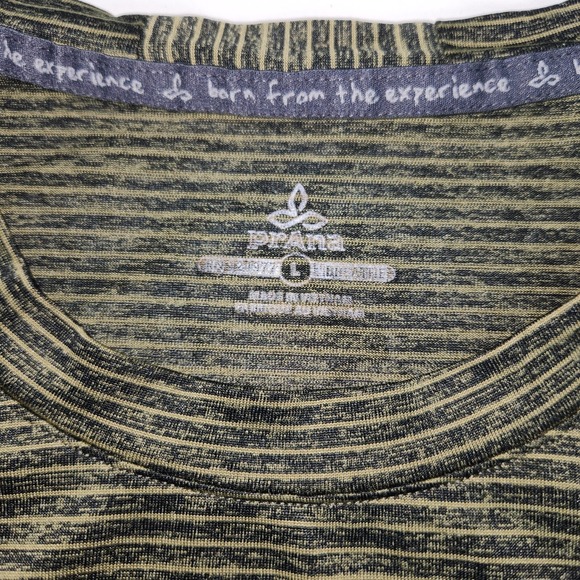 Prana Mens Large Hardesty Performance Tank Sleeveless Athletic Shirt Green Black - Picture 6 of 11